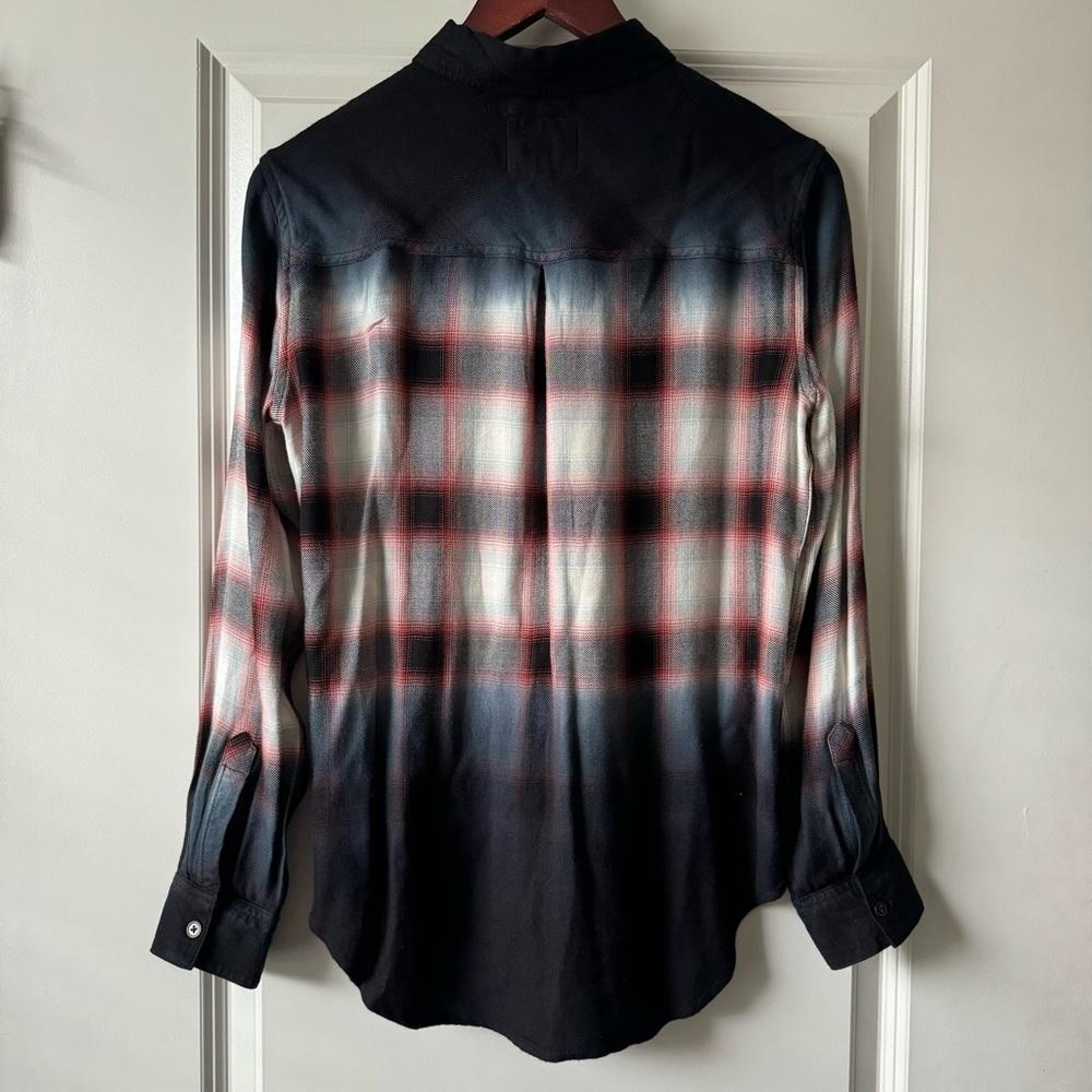 Rails Hunter Button Up In Ivory Smoke Dip Dye - image 3